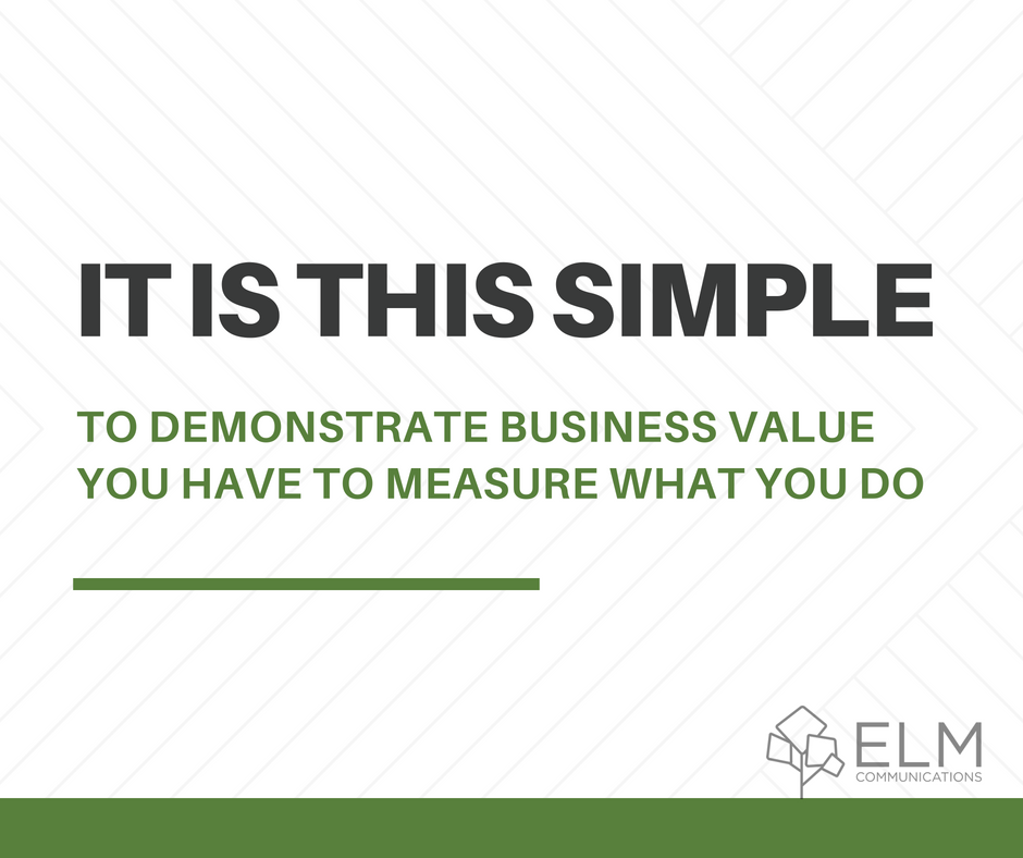 It is this simple to demonstrate business value you have to measure what you do