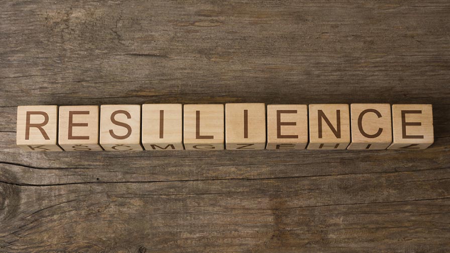 Resilience written in wooden blocks