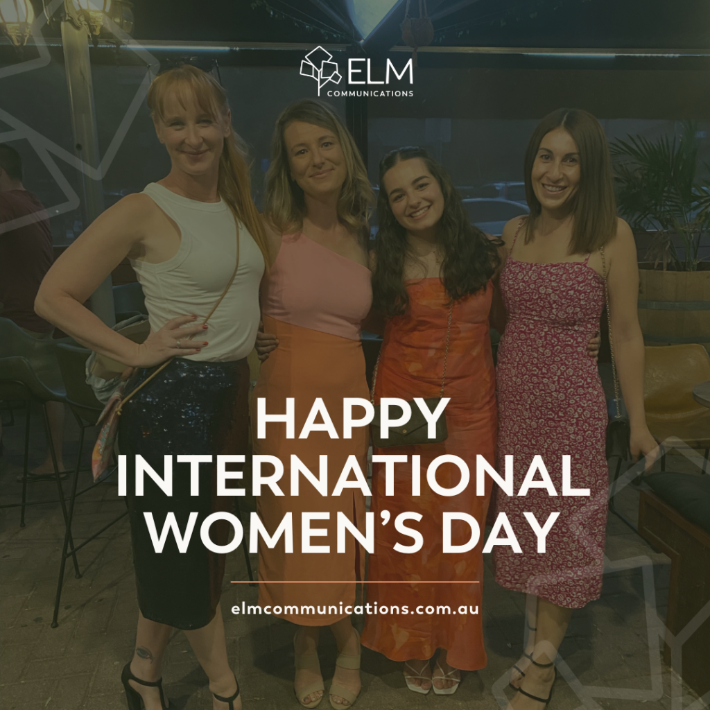 Elm communications happy international women's day social tile